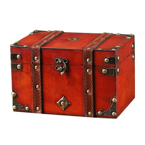Caja de Joyería de Madera Vintage Mystic Arts con Cerradura, Tamaño Pequeño, Color Naranja-Rojo, Almacenamiento de Escritorio para Uso Personal, Decoración para Regalo - Product Image 5