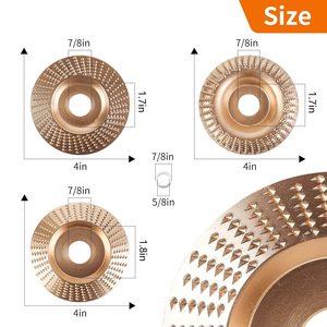 <span class=keywords><strong>Disque</strong></span> de sculpture sur bois en acier au carbone de 4 pouces TGS, offre spéciale, pour <span class=keywords><strong>meuleuse</strong></span> d'angle, mandrin 7/8, meule abrasive en oxyde d'aluminium haute dureté - Product Image 3