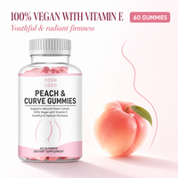 Fabricant de Gummies Peach Curve en gros, Silhouette Féminine, 60 Gummies