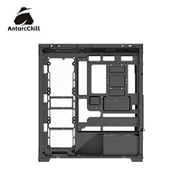 AntarcChill Black Full Tower Sea View Chassis Top Bottom Separation 360 Water Cooling E-ATX ATX MATX ITX