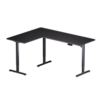 Bureau de jeu en forme de L de haute qualité Boss L2, table assis-debout réglable en hauteur, bureau électrique réglable en hauteur