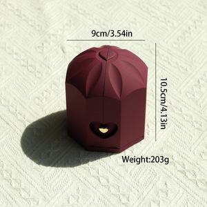 Çekmeceli - Çift Açılır Tip - Gül Temalı Mücevher Kutusu - Sevgililer Günü için Yüzük ve Kolye Paketleme Kutusu - Product Image 4
