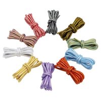 Lacets Weiou 4,5 mm ronds en polyester avec insert en fil métallique ondulé, adaptés aux chaussures décontractées
