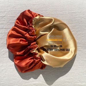 Turban en soie <span class=keywords><strong>de</strong></span> mûrier 100% pour le soin des <span class=keywords><strong>cheveux</strong></span> <span class=keywords><strong>longs</strong></span> bouclés, <span class=keywords><strong>bonnet</strong></span> <span class=keywords><strong>de</strong></span> <span class=keywords><strong>nuit</strong></span> pour femme - Product Image 4