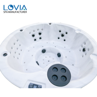 Bain à remous rond LOVIA en promotion, spa Jacuzzi Balboa, baignoire hydromassante extérieure, bain à remous rond écoénergétique pour 5 personnes