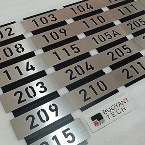 Stainless Steel ADA Metal Braille Acrylic Restroom Toilet Sign <b>Door</b> House <b>Number</b> Plate Signage - Product Image 4
