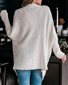 ฤดูใบไม้ผลิใหม่ฤดูใบไม้ร่วงผู้หญิงหญิงยาว Batwing แขนกระเป๋าสีทึบขนแกะ<span class=keywords><strong>เสื้อ</strong></span>สเวตเตอร์ถักยาวถัก<span class=keywords><strong>เสื้อ</strong></span><span class=keywords><strong>กัน</strong></span><span class=keywords><strong>หนาว</strong></span>เสื้อถักหลวม - Product Image 6