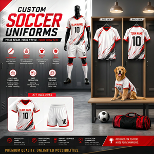 Custom Soccer Uniform Personalized 100% <b>Polyester</b> Moisture-Wicking Breathable Heat-Transfer Printed Shirt Shorts <b>Socks</b> Team - Product Image 1