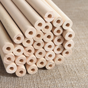 Nhà Sản Xuất Trực Tiếp Thon Gỗ Cứng Chưa Hoàn Thành Gậy Gỗ Bạch Dương Có Lỗ - Product Image 5