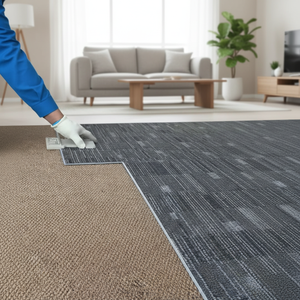 Vente flash Revêtement de sol SPC 5 mm <span class=keywords><strong>à</strong></span> clic Texture tapis pour hôtel et <span class=keywords><strong>appartement</strong></span> - Product Image 1