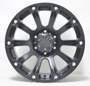 Rueda cóncava con abalorios, llanta negra mate, tamaño 17x9, llanas 17, 6x1397, adecuada para <span class=keywords><strong>llantas</strong></span> deportivas 4x4, ruedas todoterreno - Product Image 2