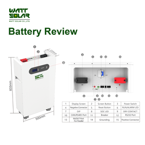 Sistema de Almacenamiento de Energí<span class=keywords><strong>a</strong></span> Solar Watt de 14 <span class=keywords><strong>kWh</strong></span> y 16 <span class=keywords><strong>kWh</strong></span>, Inversor Solar de 51.2V para el Hogar, Baterí<span class=keywords><strong>a</strong></span> de Iones de Litio Lifepo4, Nuevo Modelo Vertical - Product Image 3