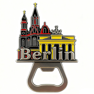 Aimant de réfrigérateur souvenir touristique en alliage de Zinc <span class=keywords><strong>Allemagne</strong></span> <span class=keywords><strong>Berlin</strong></span> City 3D gravé au Laser forme irrégulière magnétique forte personnalisée - Product Image 6