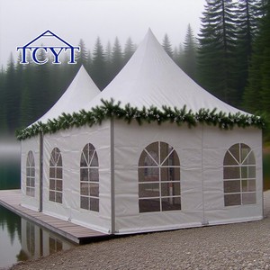 Tentes de Réception Grand Événement Chapiteau Extérieur Gazebo Pagode Mariage pour Hôtel ou Complexe 5x6 6x6M - Product Image 2