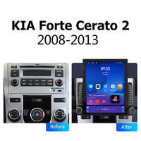 Radio de Coche Android con Pantalla Vertical Tesla de 9.7 Pulgadas, DSP para Forte Cerato 2 2008-2013, Navegación GPS, CarPlay, 1 Año de Garantía
