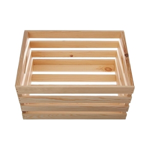 Customized Multifunction Wooden <strong>Storage</strong> Boxes Bins Cheap Wooden Fruit Crates for Sale Personalised Crate Box - Product Image 3