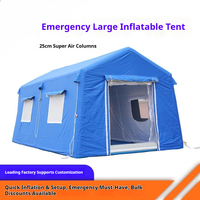 Carpa Doble de PVC HOUMU Estándar para Emergencias Civiles y Desastres, Resistente a Terremotos e Inundaciones, para 6 Personas, Apta para las Cuatro Estaciones