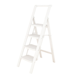 Escalera Plegable de 4 Peldaños, Capacidad de 300 Libras, Acero Reforzado, Uso en Interiores - Product Image 5