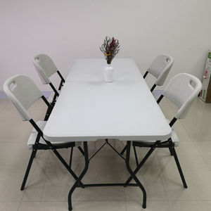 Mesa de Camping <span class=keywords><strong>Rectangular</strong></span> de Plástico Portátil de 5 Pies, Fácil de Transportar para Jardín, Patio, <span class=keywords><strong>Piscina</strong></span>, Eventos al Aire Libre, Bodas, Fiestas y Cenas - Product Image 1