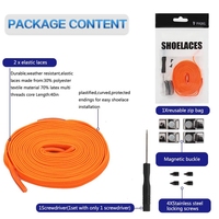 FASTLACES Lacets Magnétiques Élastiques Sans Nœuds en Polyester Plat 24 Couleurs Sportifs Longueur 100cm Faciles à Mettre