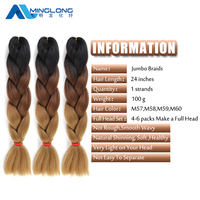 Prix le plus bas, vente en gros de cheveux synthétiques Yaki en vrac pour extensions de cheveux tressés, haute qualité, 24 pouces, 100g