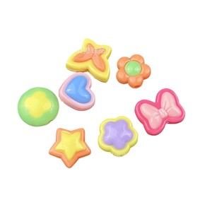 Acrylic Cartoon Beads Five Pointed Star <b>Flower</b> Heart Butterfly Kids Hair Tie Phone Chain Multifunctional DIY Accessory - Product Image 5