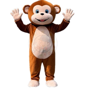 <span class=keywords><strong>Costume</strong></span> mascotte <span class=keywords><strong>scimmia</strong></span> nuova HOLA marrone/<span class=keywords><strong>Costume</strong></span> personaggio mascotte personalizzato - Product Image 1