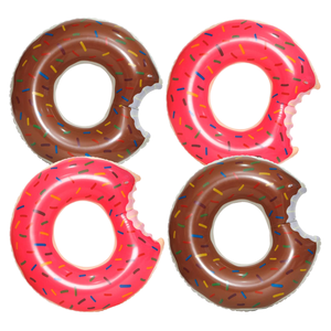 Bouée gonflable en PVC en forme de donut de dessin animé, écologique, pour enfants et adultes, pour jeux aquatiques estivaux - Product Image 1
