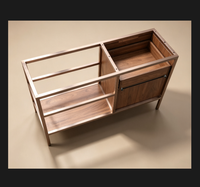 Meuble de salle de bain Estr Mueble Lavamanos Suite, style victorien rétro, structure en métal, finition bronze antique, pieds en or rose.