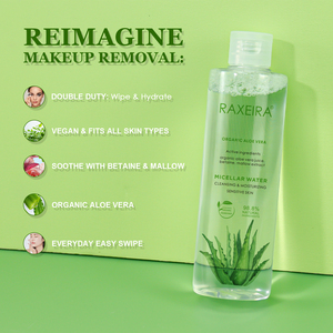 Eliminación de maquillaje de etiqueta privada Aloe Vera Facial Eye Lip Makeup Remover Water Cleansing Micellar Water Makeup Remover - Product Image 5