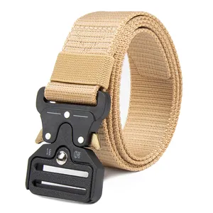 Factory Fabric Belt Custom Camouflage Thickening Buckle Quick Release Canvas Waist Belt Men Nylon Buckle Combat Tactical Belt