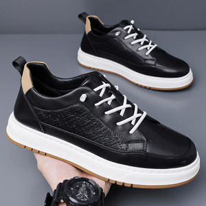 <b>Height</b> <b>Increasing</b> Men's Sneakers Round Toe Microfiber Breathable EVA Midsole Rubber Outsole All Seasons Casual <b>Shoes</b> - Product Image 1