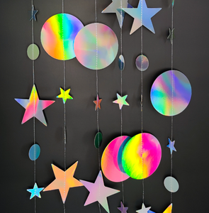 4m <span class=keywords><strong>Star</strong></span> Moon Circle Dot Garland Decoración de fiesta Brillo metálico Colgante Crescent Twinkle <span class=keywords><strong>Little</strong></span> <span class=keywords><strong>Star</strong></span> Streamers - Product Image 3