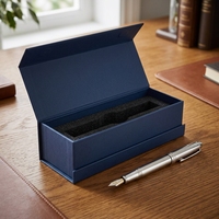 Boîte cadeau rigide à fermeture magnétique de qualité supérieure personnalisée avec insert en mousse EVA prédécoupée pour offrir des stylos de luxe