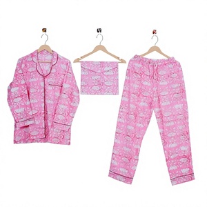 Women's 100% Cotton Floral Pajama Set Long Sleeve Classic Sleepwear Soft Breathable Full Length Printed Pattern Mid Rise Elastic - Product Image 1
