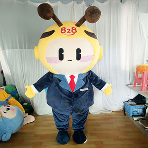 Disfraz de Mascota de <span class=keywords><strong>Abeja</strong></span> de Peluche Personalizable con su LOGOTIPO, Perfecto para Campañas de Marketing de Marca y Diversas Actividades - Product Image 1