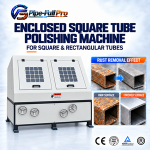 Machine de polissage de tubes carrés à poste unique pour le meulage de tuyaux métalliques et le brossage de surfaces de meubles en petites séries - Product Image 1
