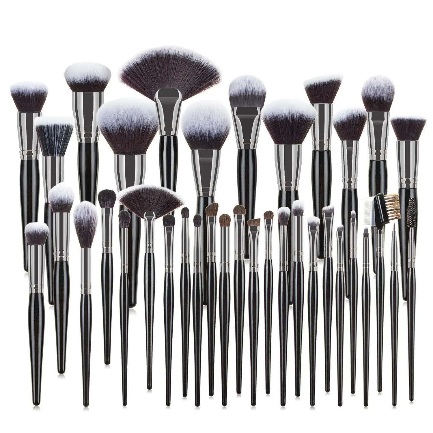 Personalized Brush Make Set Up Black Luxury Wooden Handle Make Up Private Label Brushes Cosmetic Makeup Brush Set