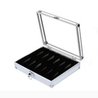 DOER Z105 Boîte de rangement pour montres et bijoux, organisateur de présentation personnalisable à 6/10/24 emplacements, étui transparent pour montres