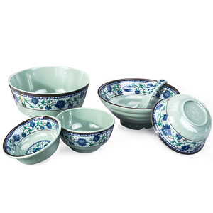 Thickened Ceramic Bowl With Floral Pattern 18-23cm Diameter For Rice Soup Noodle Home Use - Product Image 2