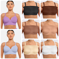 Soutien-Gorge Grande Taille à Bonnets Profonds Sans Armature pour Femme, Couvrance Totale, Anti-Bourrelets Dorsaux, Uni, Confortable, Push-Up, Sans Couture