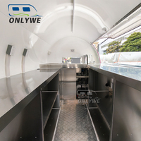 ONLYWE Remorque de cuisine mobile personnalisée Hamburg Cart, certifiée CE DOT, pour restaurant, camion de restauration, food truck