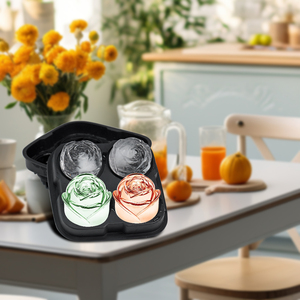 Dễ dàng phát hành hoàn hảo Rose <span class=keywords><strong>Ice</strong></span> <span class=keywords><strong>Cube</strong></span> khay cấp thực phẩm <span class=keywords><strong>Silicone</strong></span> Rose <span class=keywords><strong>Ice</strong></span> Ball Maker cho lạnh COCKTAIL whisky - Product Image 5