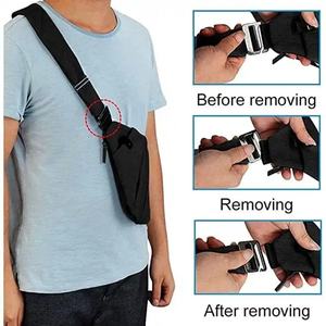 Sac de voyage professionnel pour homme, sac à bandoulière antivol avec sangle de sécurité, sacoche de poitrine pour appareils numériques - Product Image 6