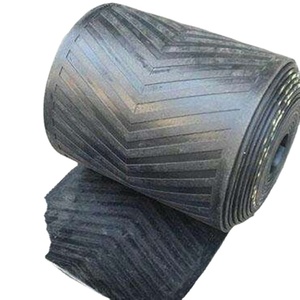Yüksek aşınma direnci Ep750/5 800mm Polyester tuval v-şekil desen Ep Ep kauçuk desenli konveyör bant