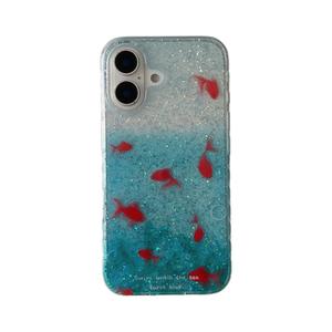 การออกแบบ KOI สี<span class=keywords><strong>ฟ</strong></span>้าไล่ระดับสีแบบพรีเมี่ยมสำหรับ Apple iPhone 16 15 PRO MAX 14เคสโทรศัพท์ TPU กลิตเตอร์แรงบันดาลใจในรูปแบบ XR - Product Image 2