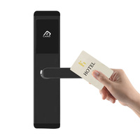 Cerradura inteligente de puerta de aluminio con un solo pestillo y RFID Control de acceso sin llave Tarjeta IC Llave Almacenamiento de datos en la nube para hoteles y moteles