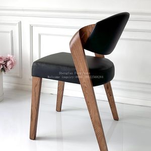 Silla de Madera Maciza para Comedor, Cómoda, Usada en Grandes Cantidades, Estilo Rústico, para Interiores y Exteriores, Cafetería, Restaurante - Product Image 5