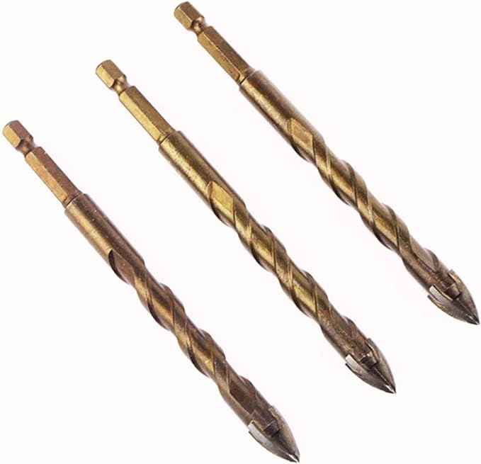 6mm 10mm Cross Tip Hex Shank Glass Drill Bit for Ceramic Tile Concrete Drilling Tools