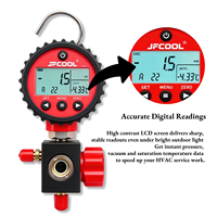 Manomètre numérique JF01H -14,5-800 psi, testeur haute pression, précision 0,5 % FS, 87 réfrigérants, outil de réparation HVAC à valve unique